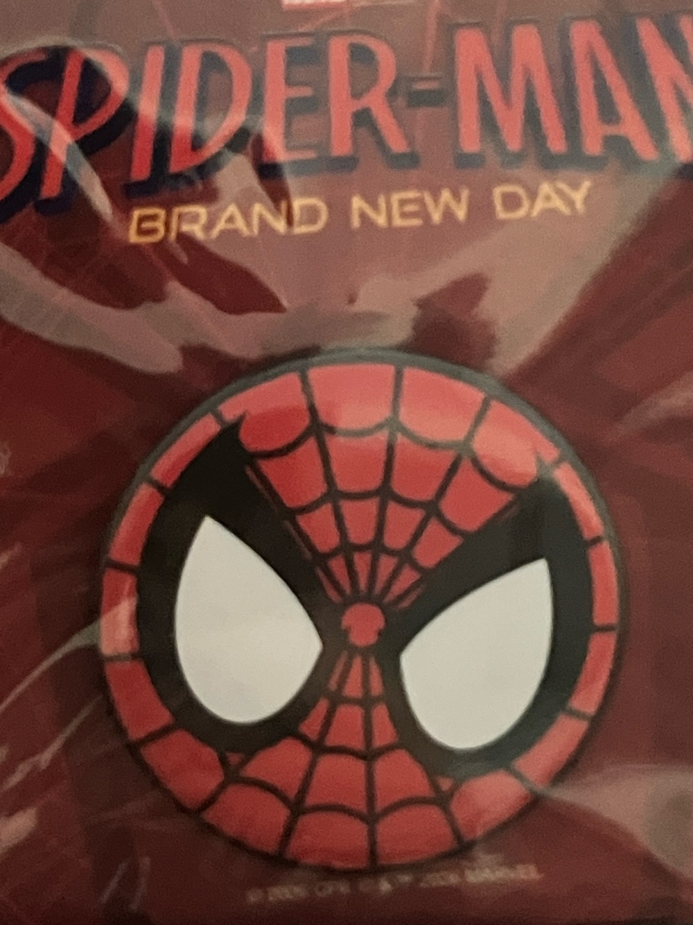 Marvel Spider-Man Red and Black Pin - Picture 3 of 5